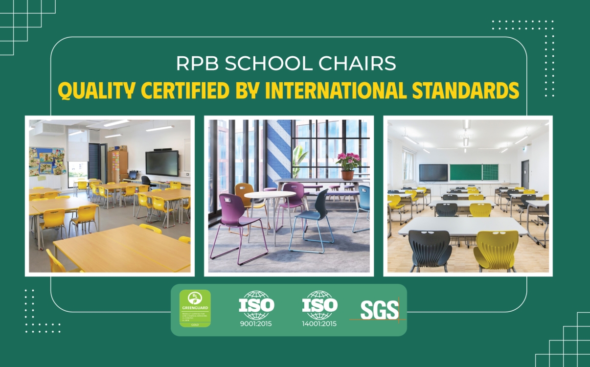 RPB Education & Public desks and chairs meet international quality standards, ensuring safety for students