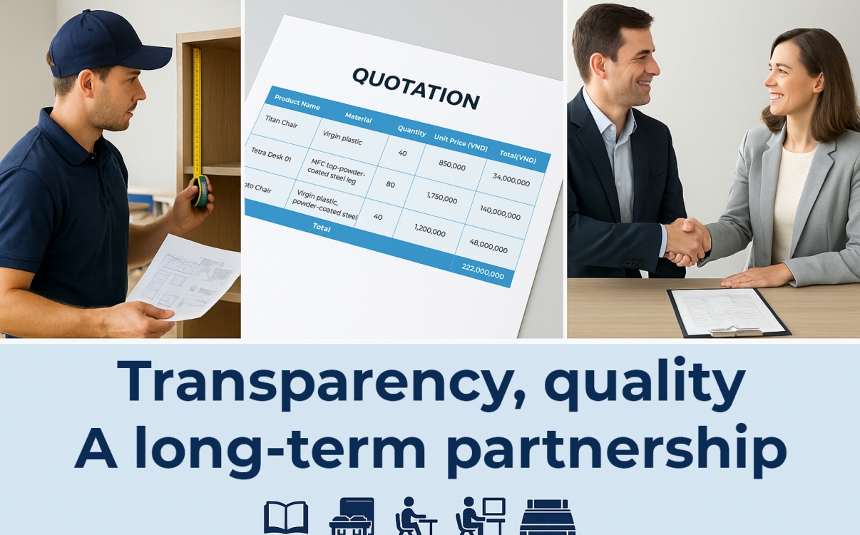 Transparent quotation process in school furniture implementation