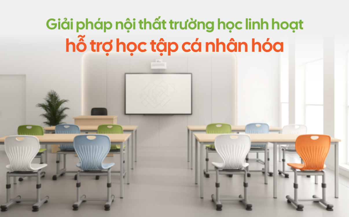 Chào mừng năm học mới: Giải pháp nội thất trường học linh hoạt hỗ trợ học tập cá nhân hóa