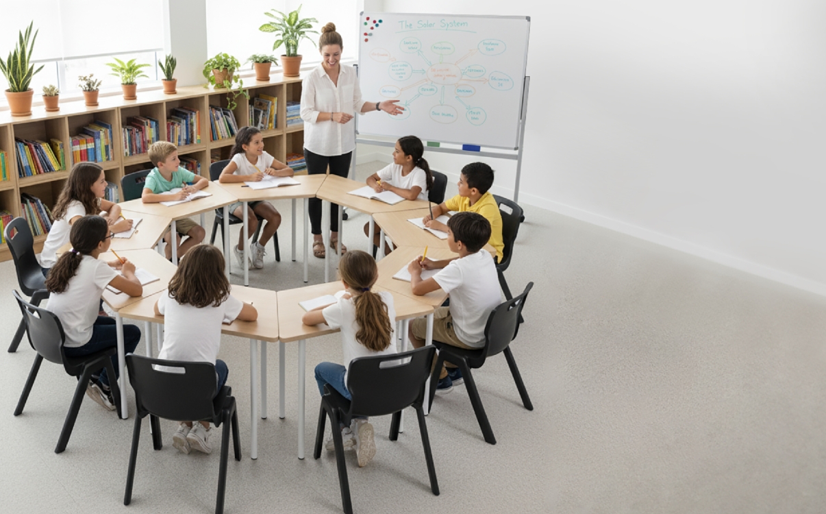 Whiteboards, Bookshelves, and Desks: The Synergistic Furniture Trio Shaping the Future of Education