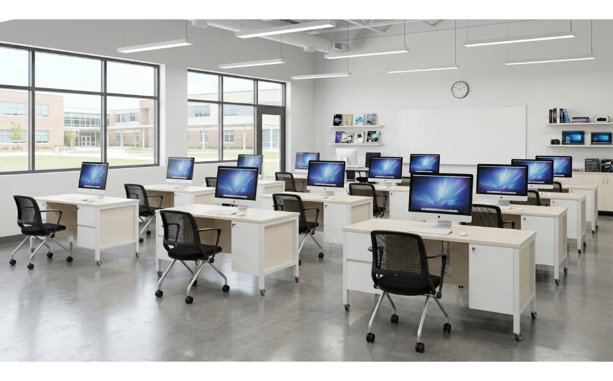 Bàn ghế phòng tin học – Giải pháp cho phòng máy và lớp học CNTT