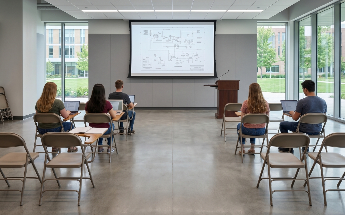 Ghế liền bàn inox cho phòng học bền đẹp, hiện đại