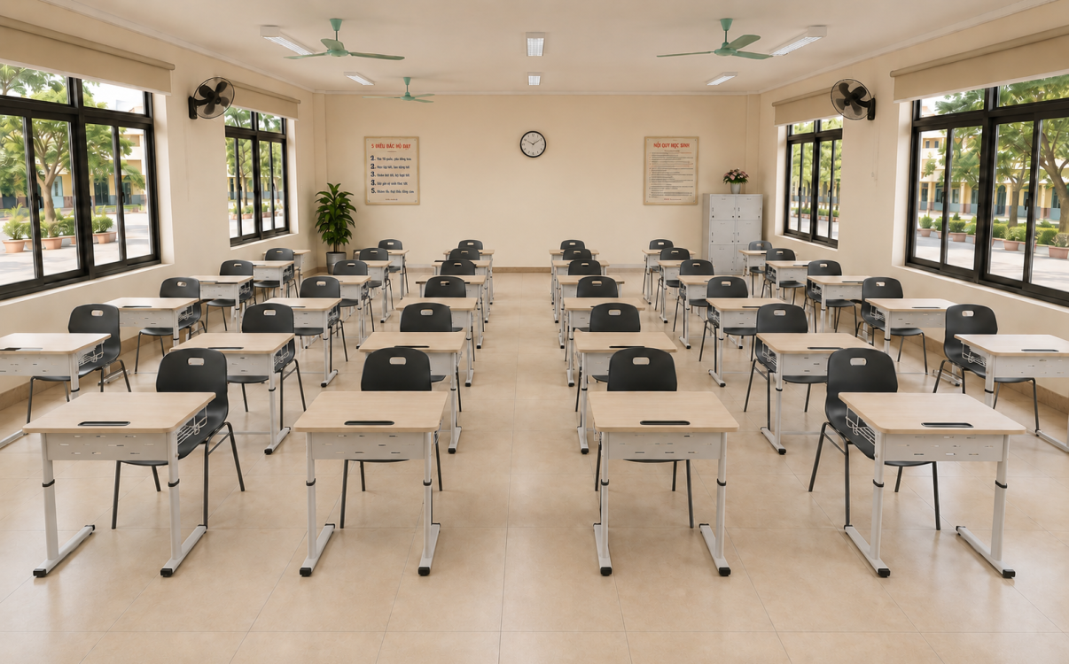 Khoảng cách giữa bàn và ghế học sinh bao nhiêu là đúng chuẩn?