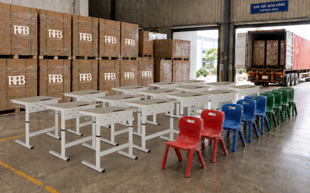 Xưởng ghế học sinh tiêu chuẩn cho dự án trường học