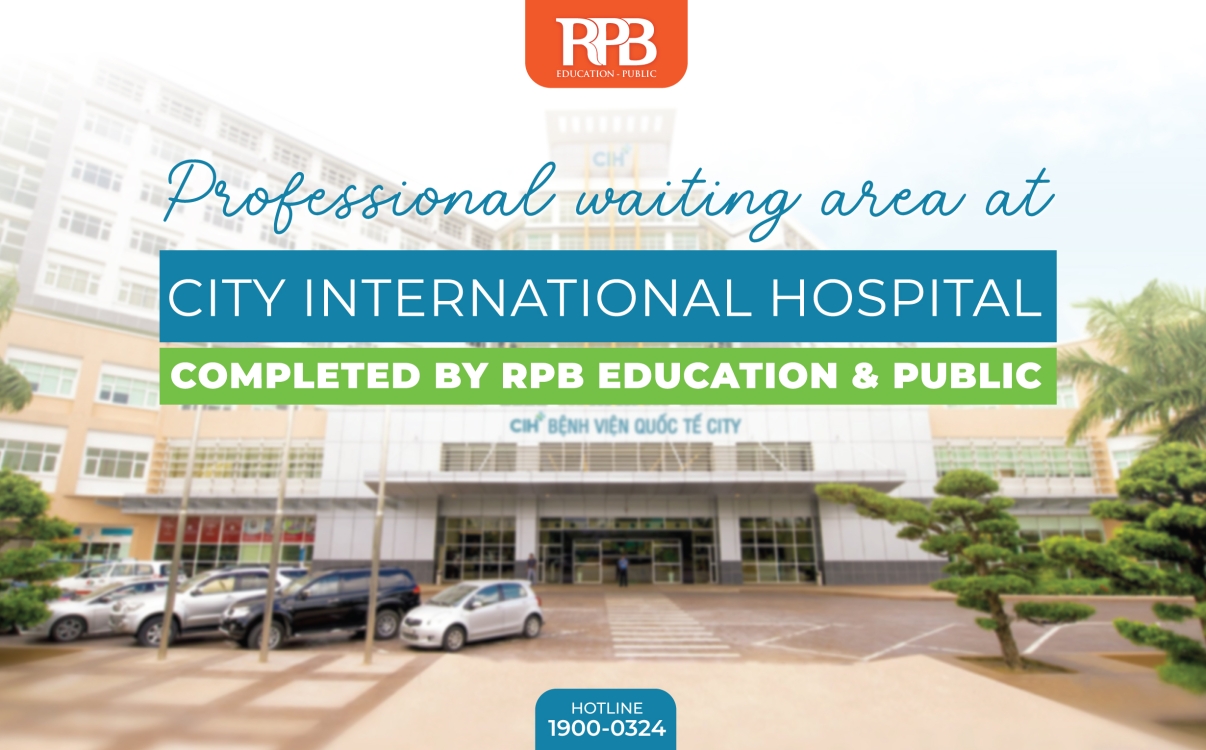 Professional waiting space at City International Hospital – Completed by RPB Education & Public