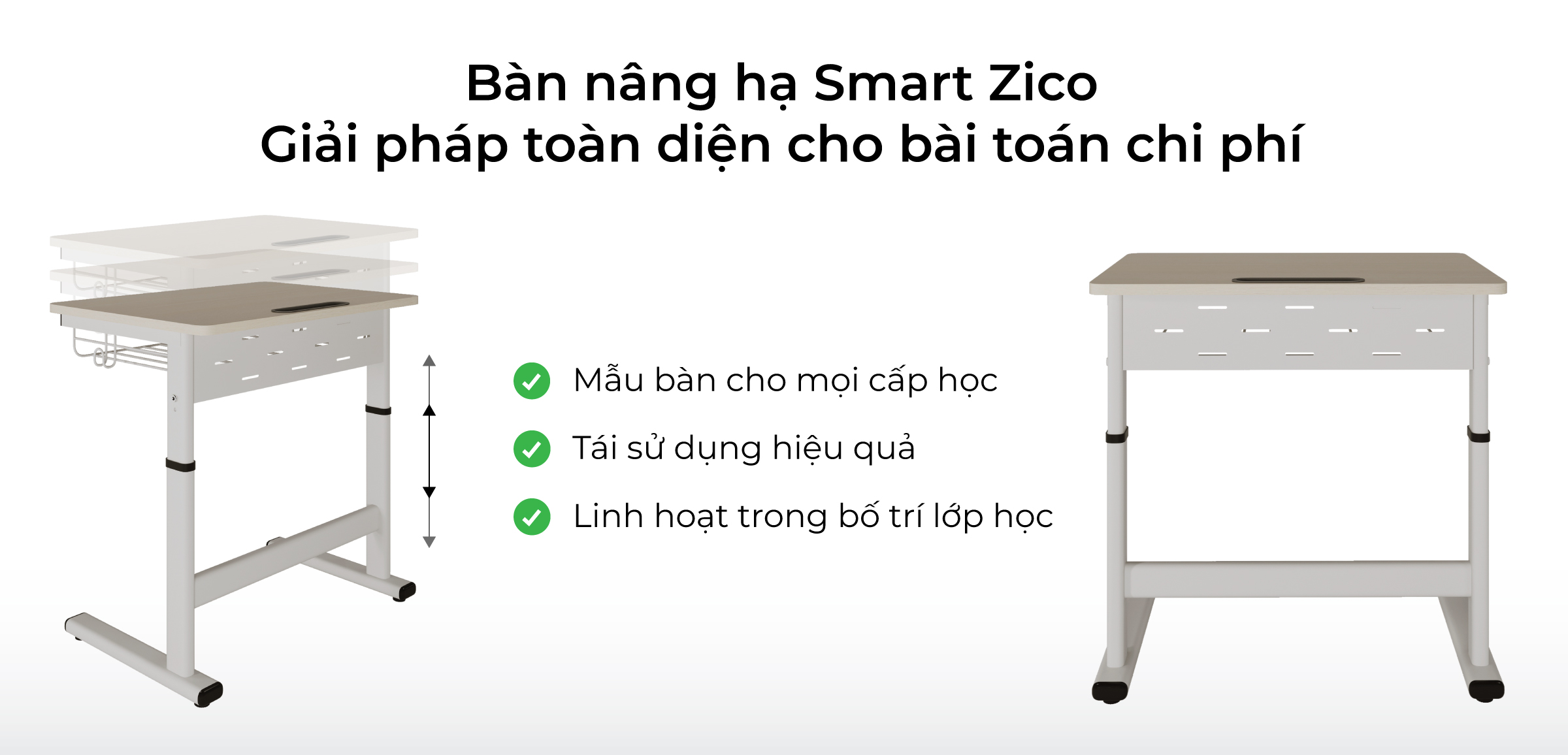 Bàn nâng hạ thông minh Smart Zico