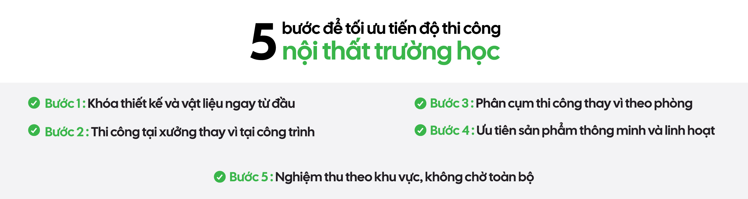 5 bước tối ưu thi công nội thất