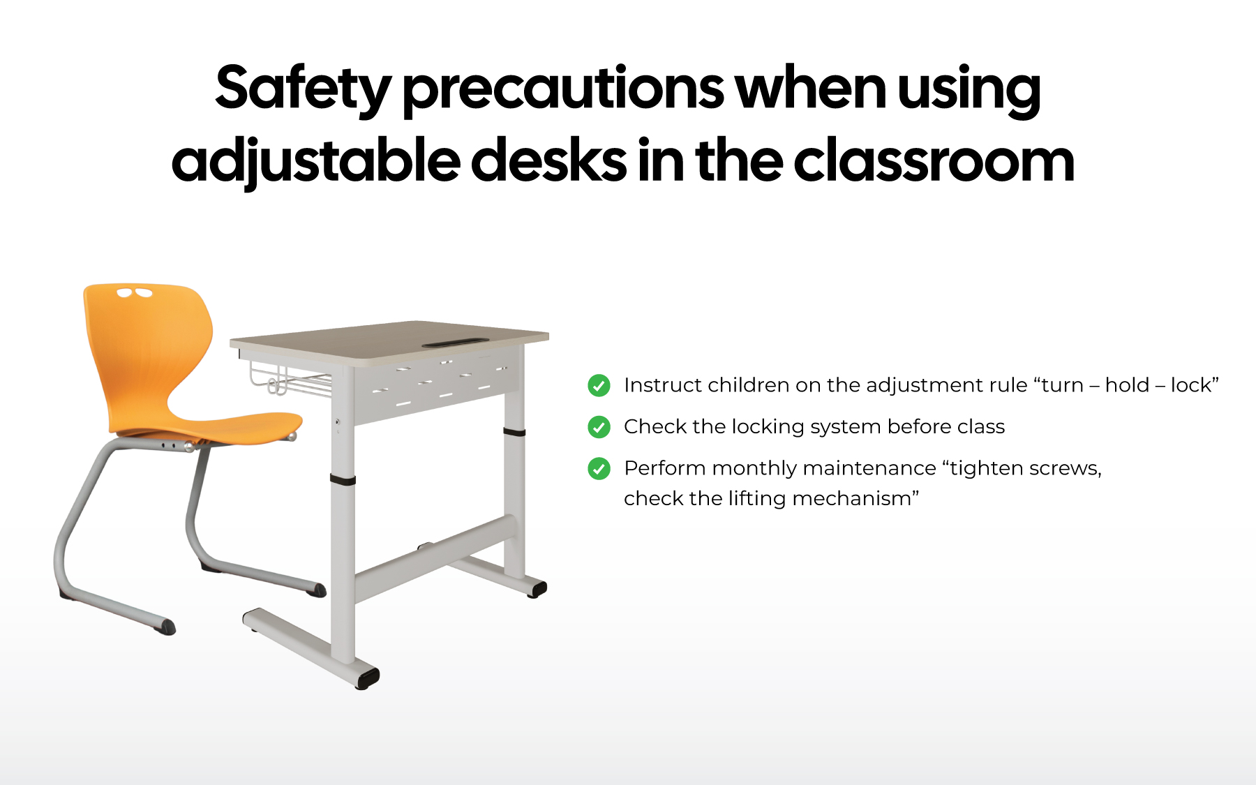Safety Checklist for Using Adjustable Desks in Classrooms