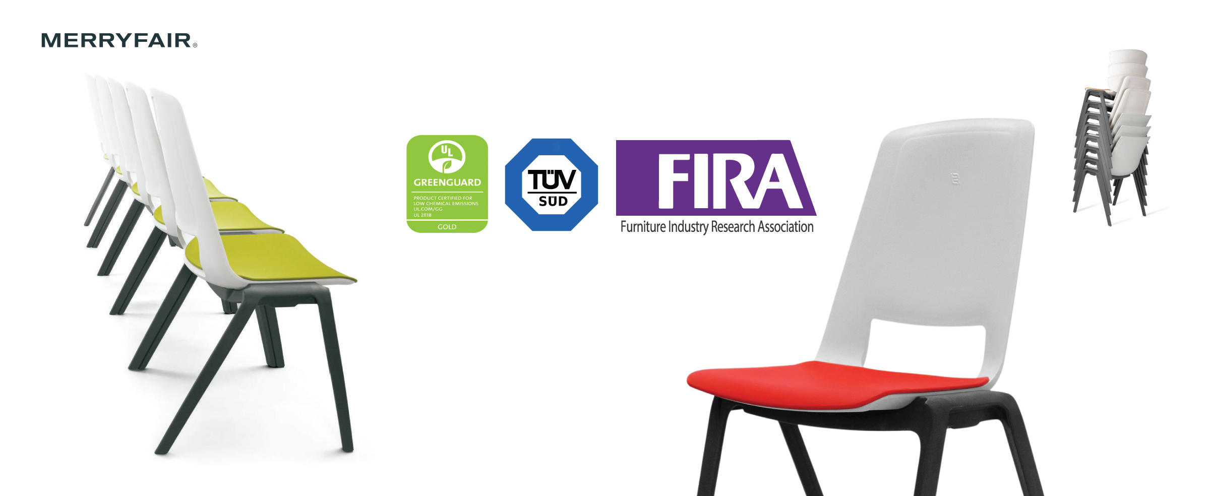 The Fila 03 chair an internationally certified facility and holds GREENGUARD, TUV, and FIRA certifications.