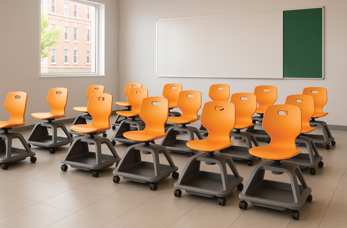 ARC Chair  multiple directions, optimizing space in crowded classrooms