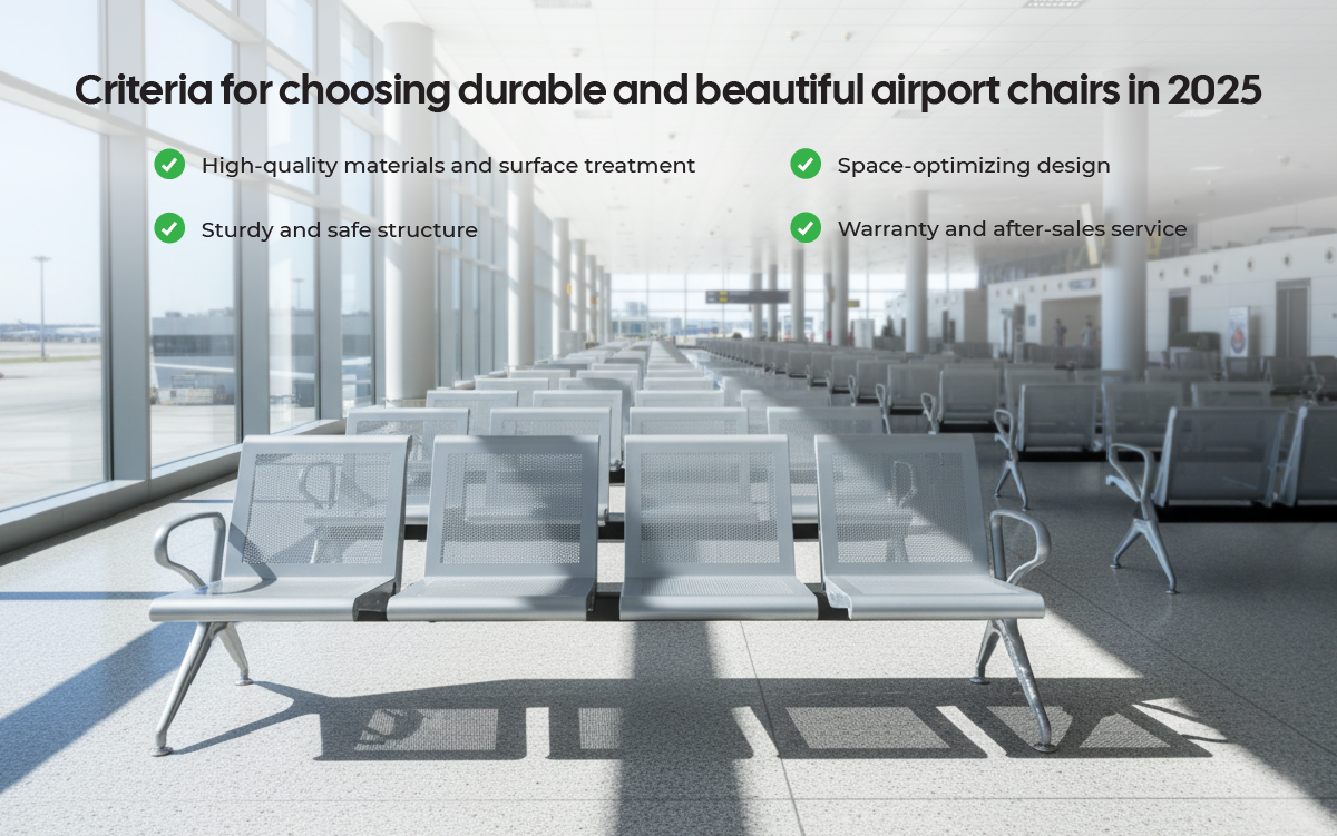 RPB Education & Public’s 2025 airport chairs – durable, safe, and space-efficient.