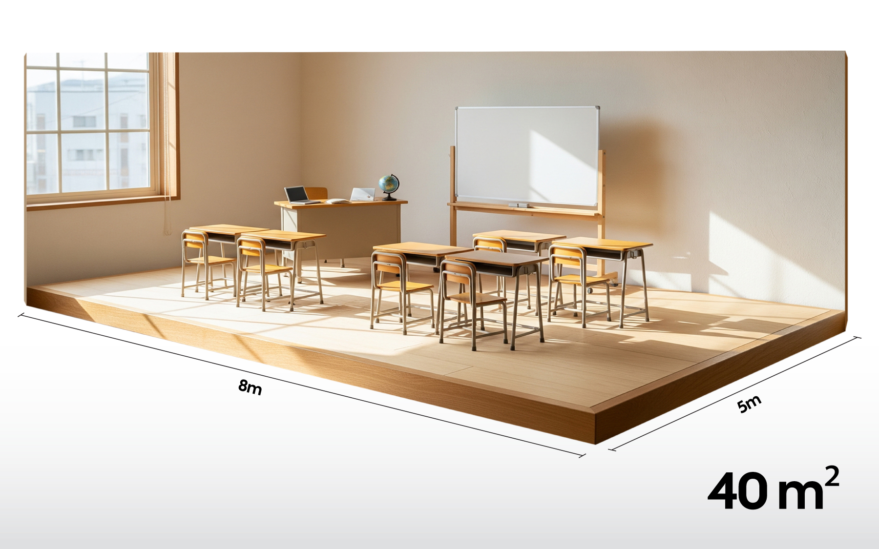 Challenges in Arranging a 40m² Classroom