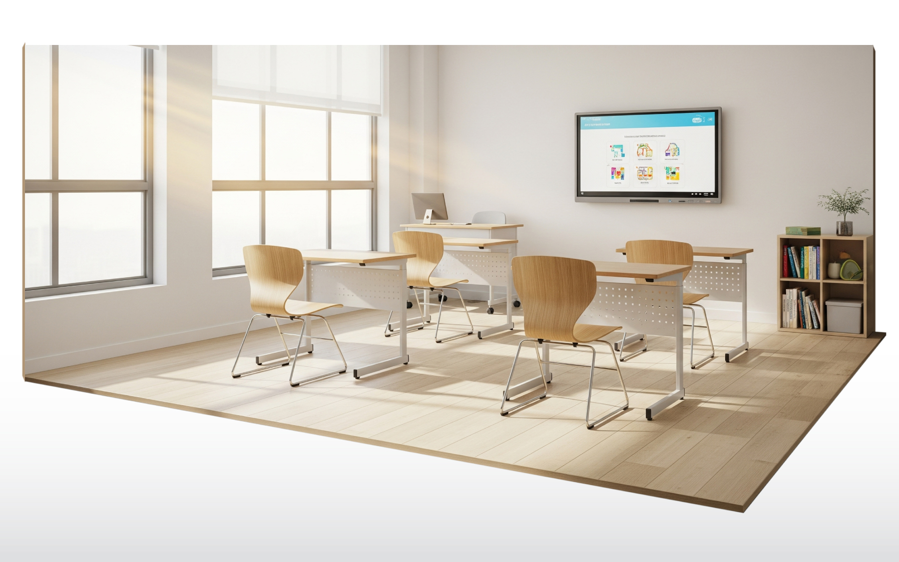 Solutions with Ergonomic, Flexible, and Space-Optimized Student Desks and Chairs. 