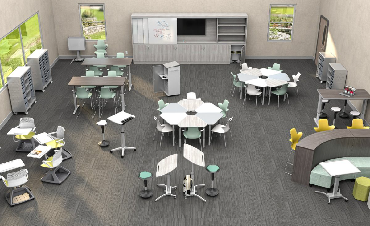 Group desks: flexible, safe, and enhance