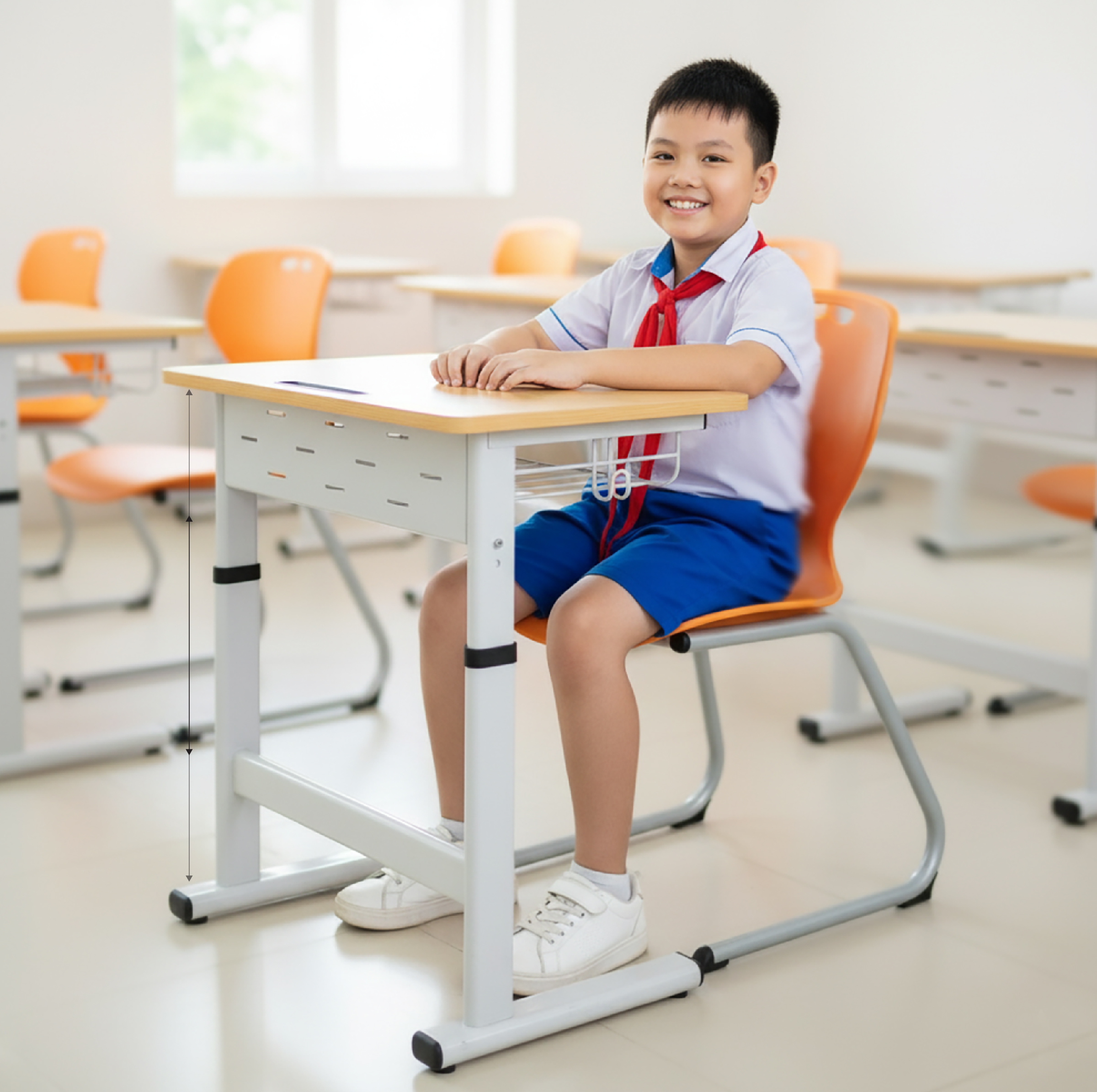 Student desks and chairs: A solid foundation for health and academic effectiveness.