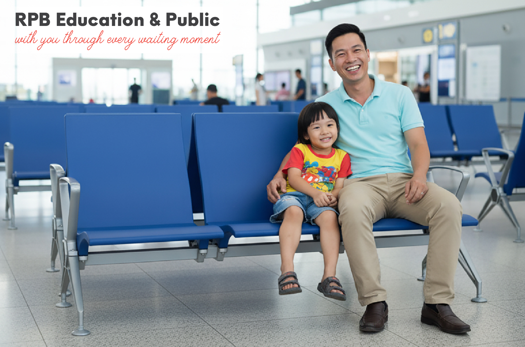 A bright airport lobby with rows of vibrant green RPB benches welcomes travelers — families and professionals alike resting, working, and connecting comfortably in an atmosphere of calm elegance.