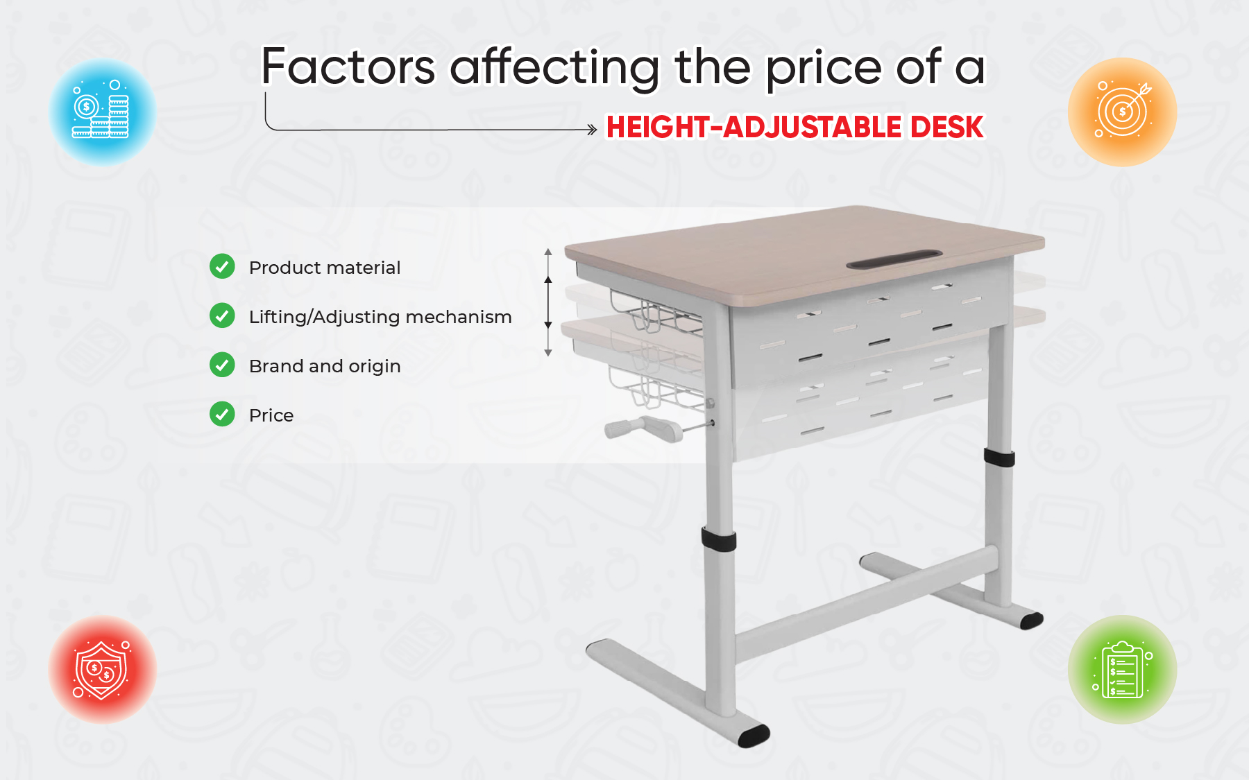 Student Adjustable Desk Prices in 2025