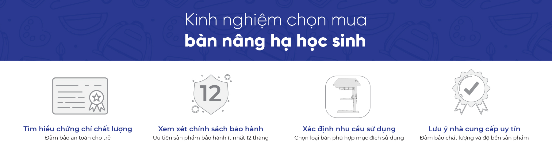 Kinh nghiệm chọn mua bàn nâng hạ cho học sinh