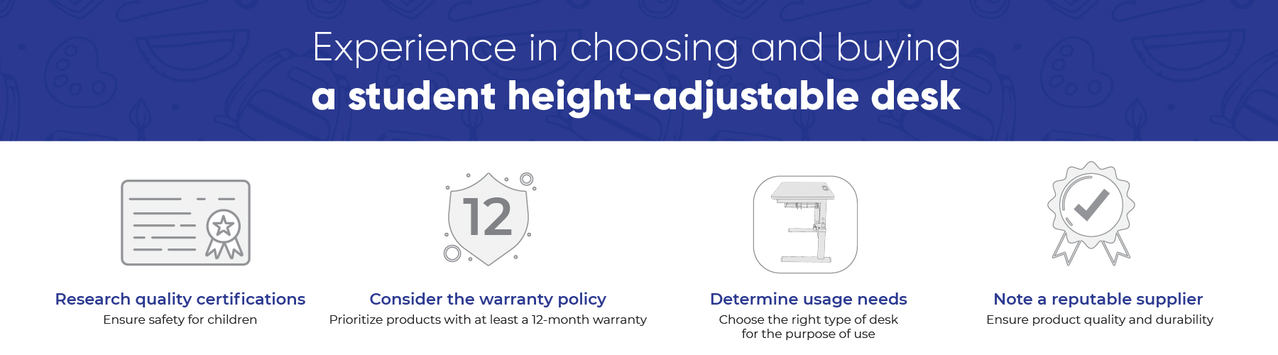 Choose the Smart Zico adjustable desk from RPB Education & Public – a certified safe product with long-term warranty, flexible design, and suitability for all grade levels.