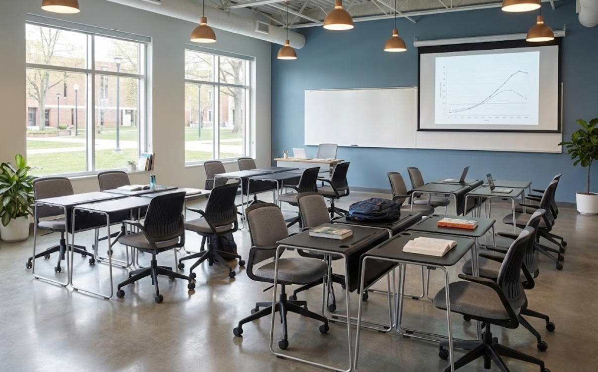 Bàn học cho sinh viên theo mô hình nhóm