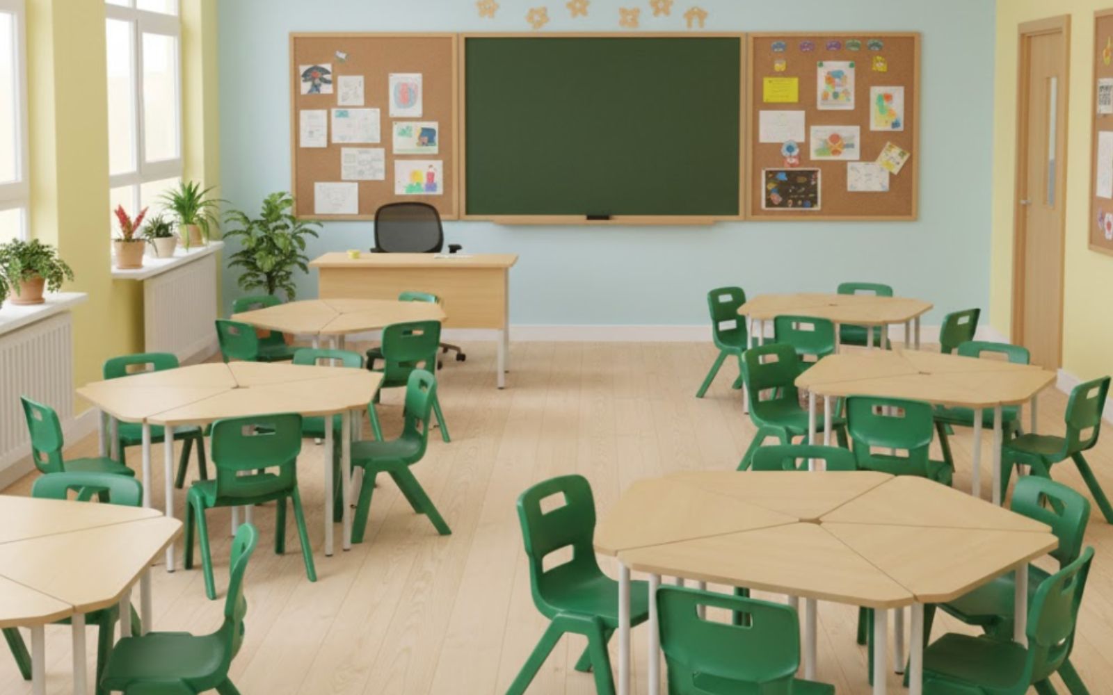 Bố trí bàn học theo nhóm