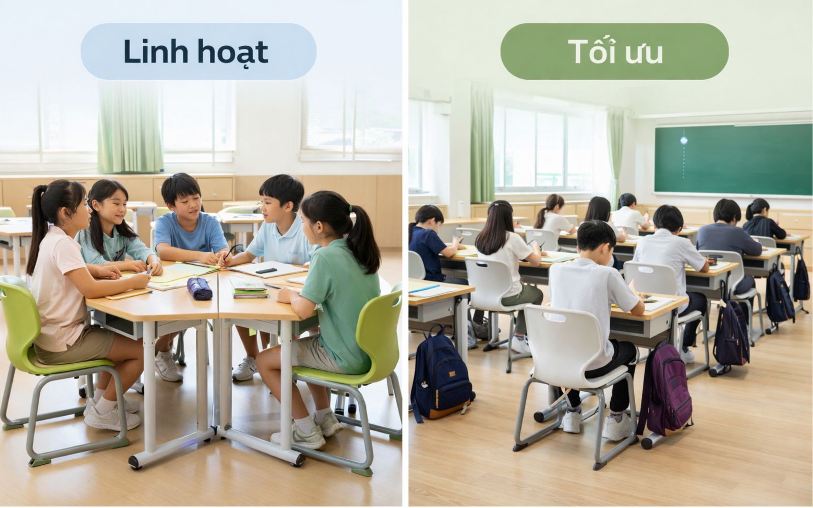 Giải pháp bàn học sinh từ RPB Education & Public
