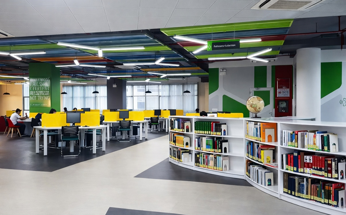  thư viện có bàn ghế đẹp