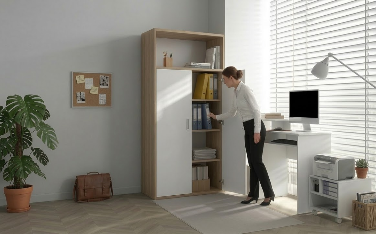 Tủ hồ sơ gỗ cao