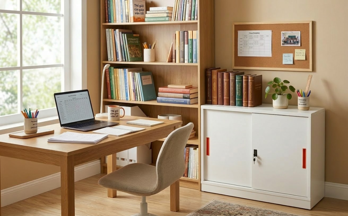 Tủ hồ sơ thấp kết hợp kệ mở