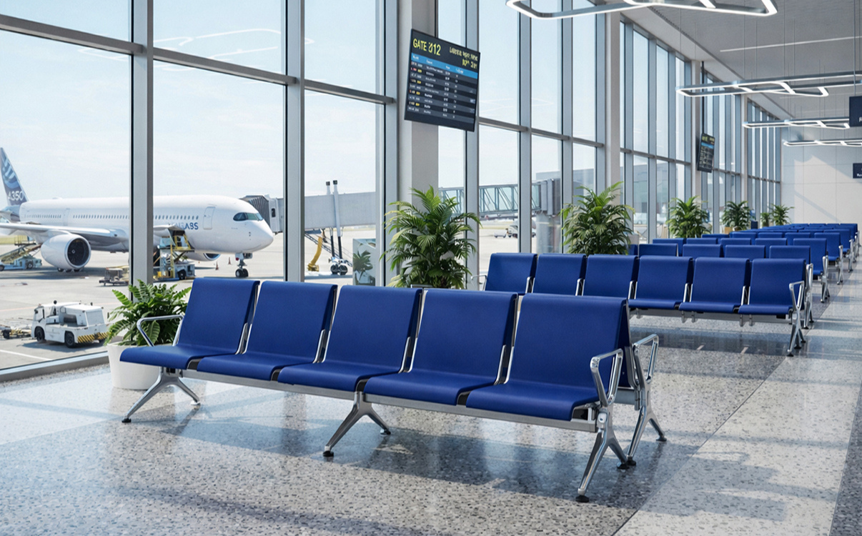 ghế băng chờ Sport 04 ở sảnh chờ sân bay đẹp
