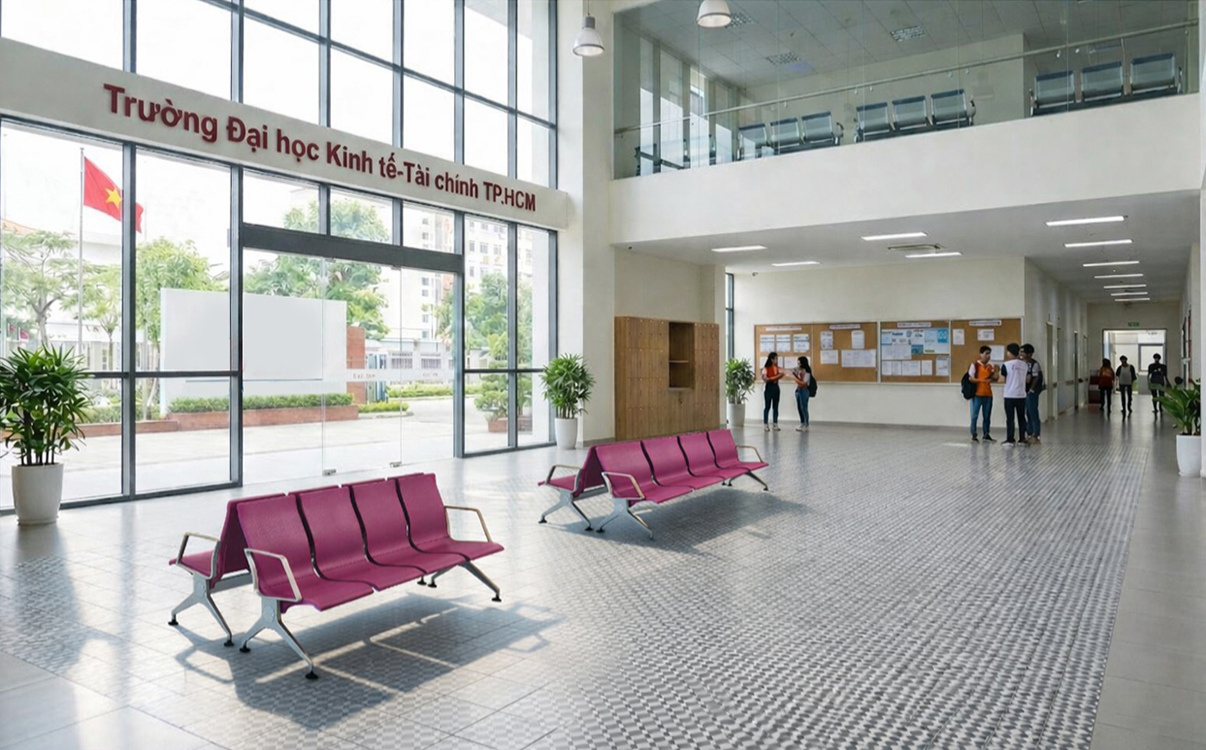 ghế băng chờ Sunny 04 ở sảnh chờ trường học đẹp