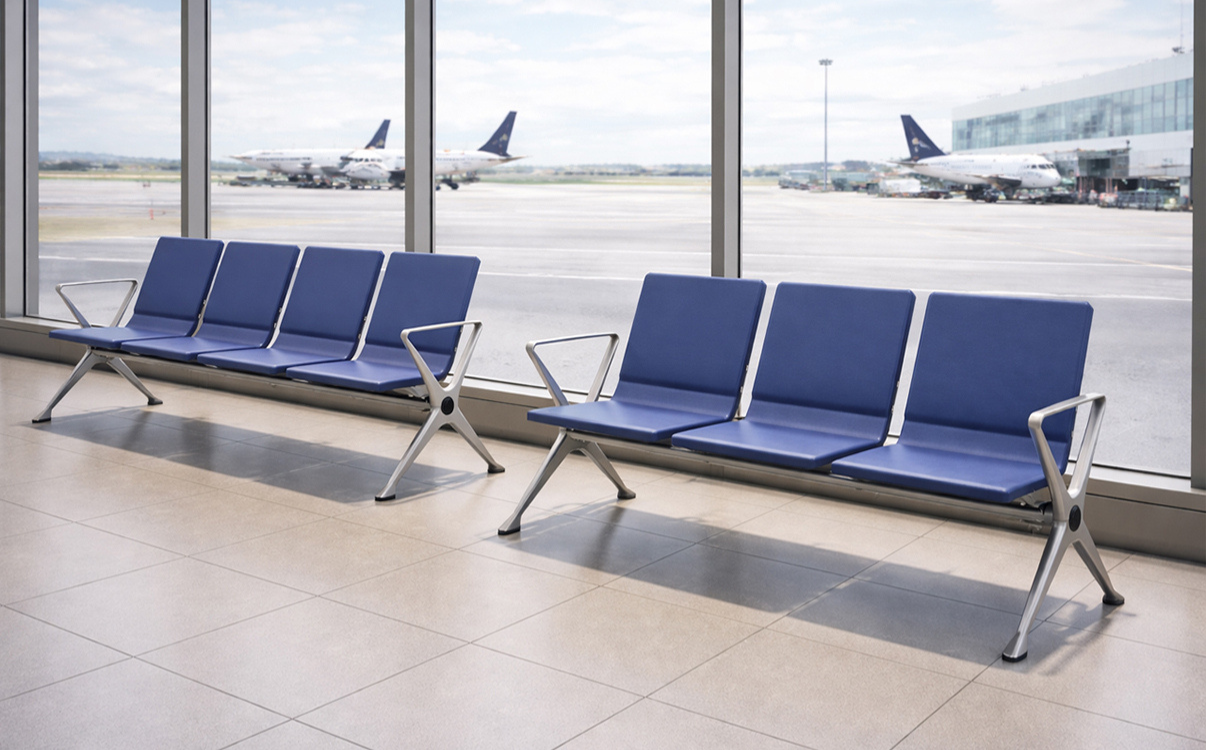 ghế băng chờ SJ9073 - 04 ở sảnh chờ sân bay đẹp