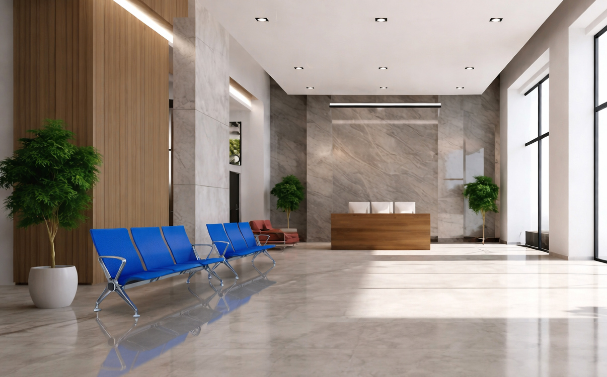 ghế băng chờ 3 chỗ ngồi ở sảnh chờ cơ quan hành chính đẹp