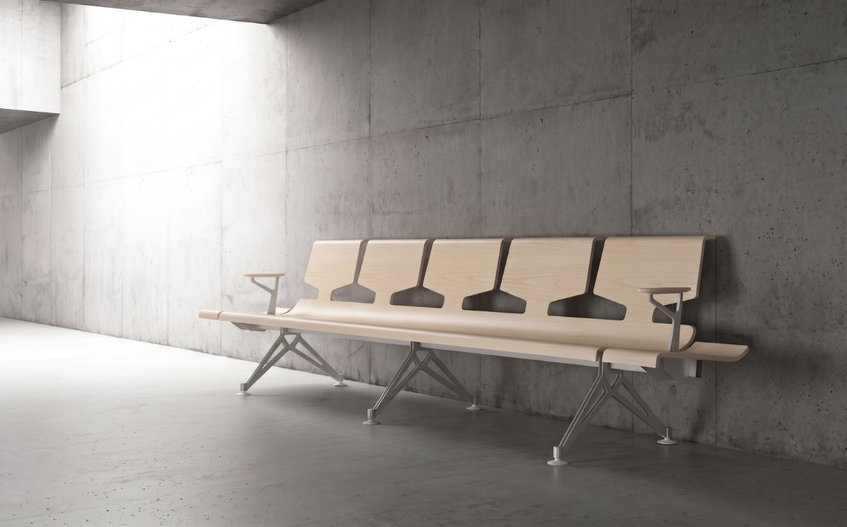 Dạng ghế liền dãy giúp hạn chế tình trạng xô lệch vị trí như khi dùng ghế đơn. Nhờ đó, khu vực chờ luôn giữ được sự ngăn nắp, tạo lối đi thông thoáng và thuận tiện cho di chuyển.