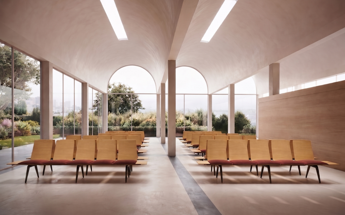 Ghế băng chờ 5 chỗ có tay ghế Tay ghế giúp phân chia vị trí ngồi rõ ràng hơn