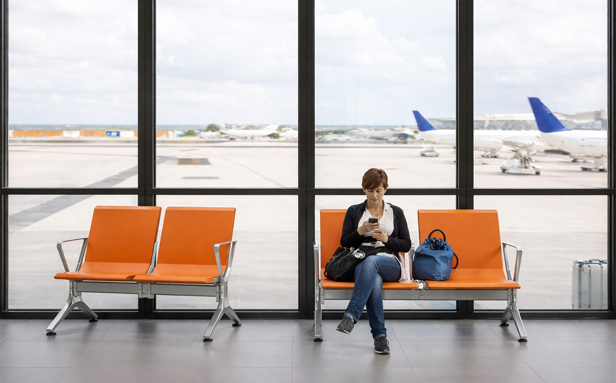 Ghế băng chờ 2 chỗ tại sân bay