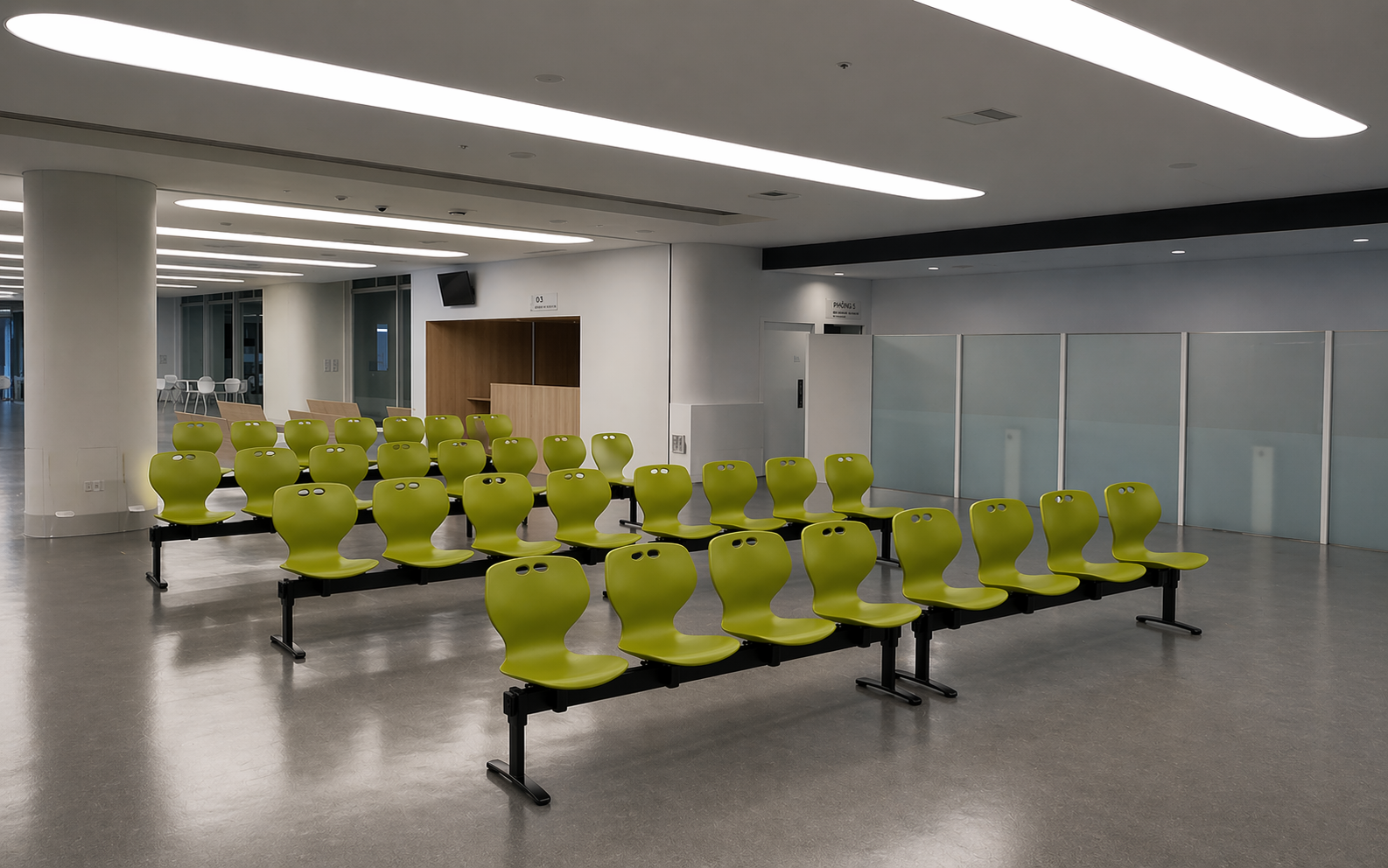 ghế băng chờ MOTO-05 của RPB Education & Public nổi bật với khung thép sơn tĩnh điện dày dặn kết hợp cùng mặt nhựa cao cấp.