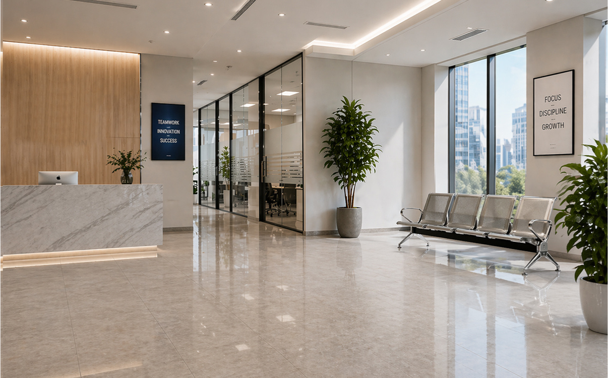  không gian như văn phòng, ngân hàng hay trung tâm hành chính thường cần nội thất tạo cảm giác chuyên nghiệp và ngăn nắp.