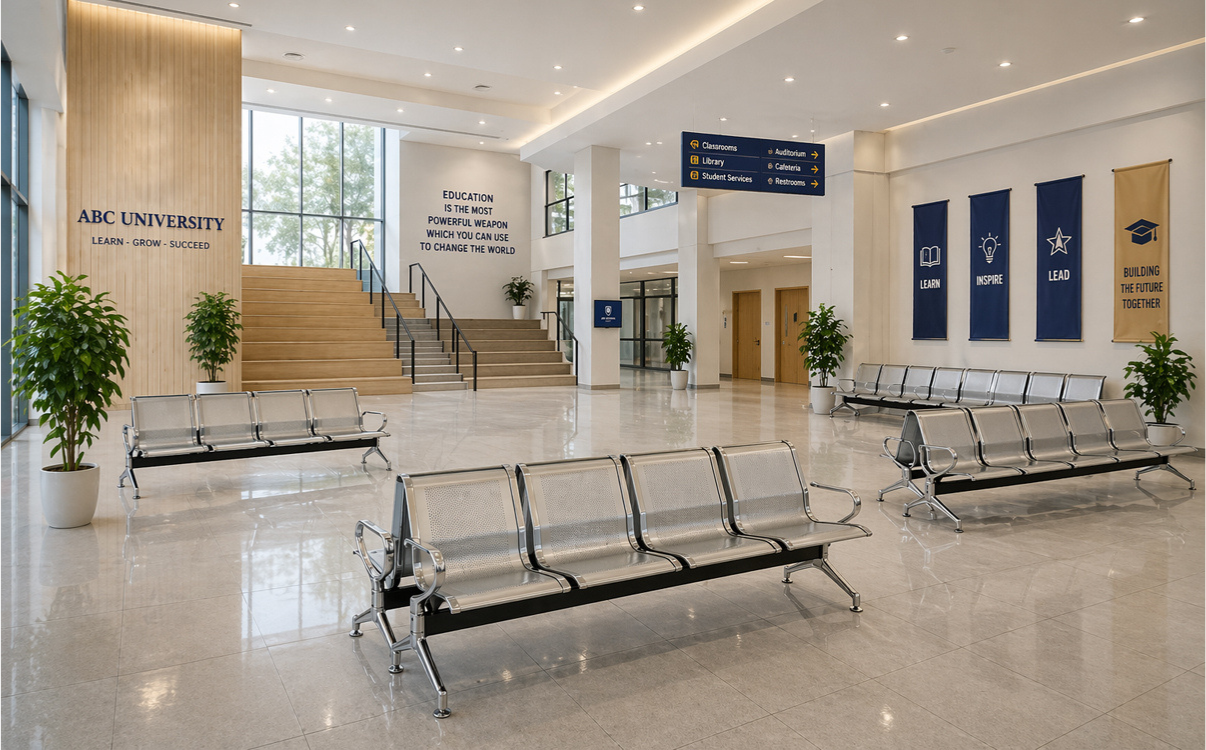 Ghế băng chờ inox Trong số các dòng ghế băng chờ bệnh viện hiện nay, ghế inox là lựa chọn được nhiều đơn vị ưu tiên nhờ độ bền cao và khả năng thích ứng tốt với môi trường y tế