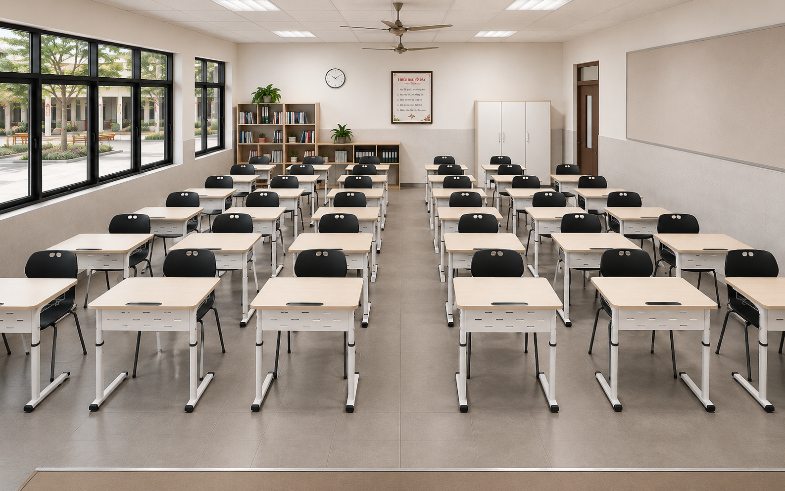 13.Cho lớp học tiểu học dùng bàn học sinh Zuma 01, Moto 01 đẹp