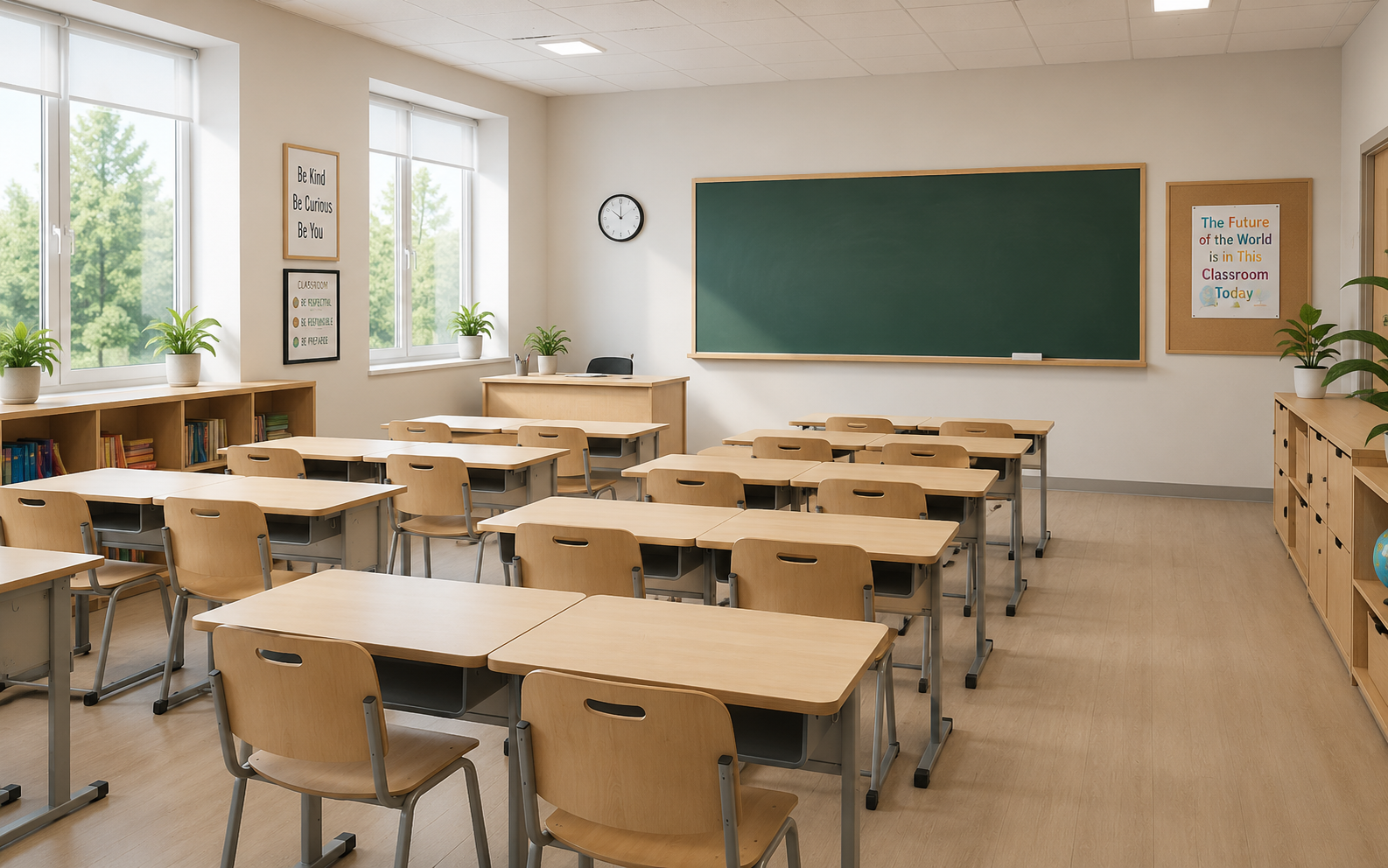 bàn ghế đúng chuẩn mang lại nhiều lợi ích thiết thực cho học sinh và nhà trường