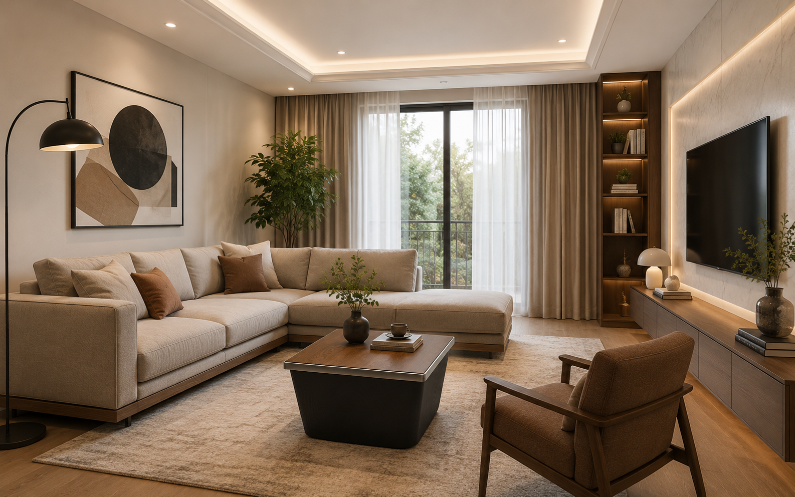 Cho không gian phòng khách tại nhà dùng bàn Sofa đẹp, Bàn sofa Domino 04  