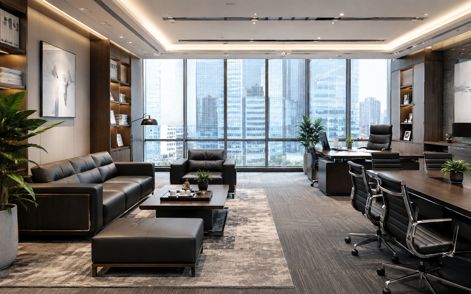 Không gian văn phòng dùng ghế Sofa 