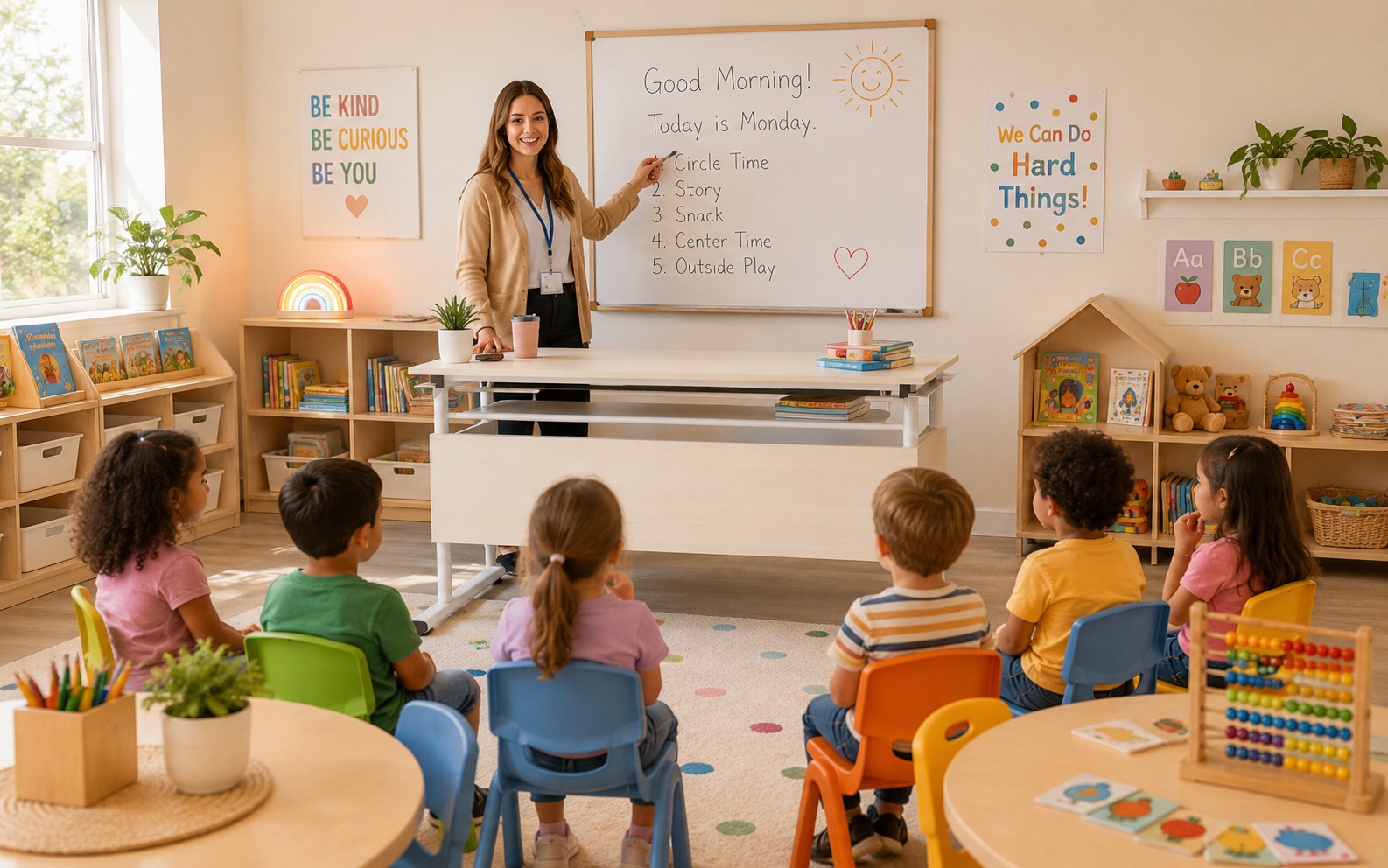 Cho hình bàn ghế giáo viên trong lớp học mầm non đẹp dùng bàn https://rpb.com.vn/san-pham/ban-giao-vien