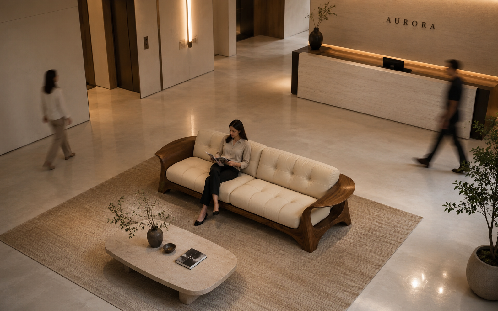 Dùng ghế sofa Sophia trong không gian sảnh chờ đẹp