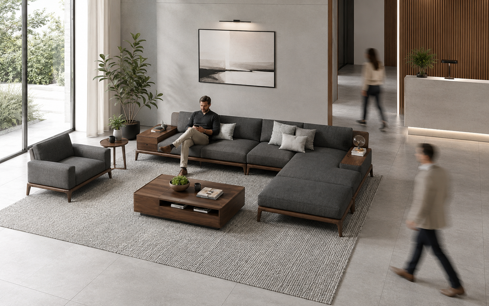 Dùng ghế sofa Sophia trong không gian sảnh chờ đẹp