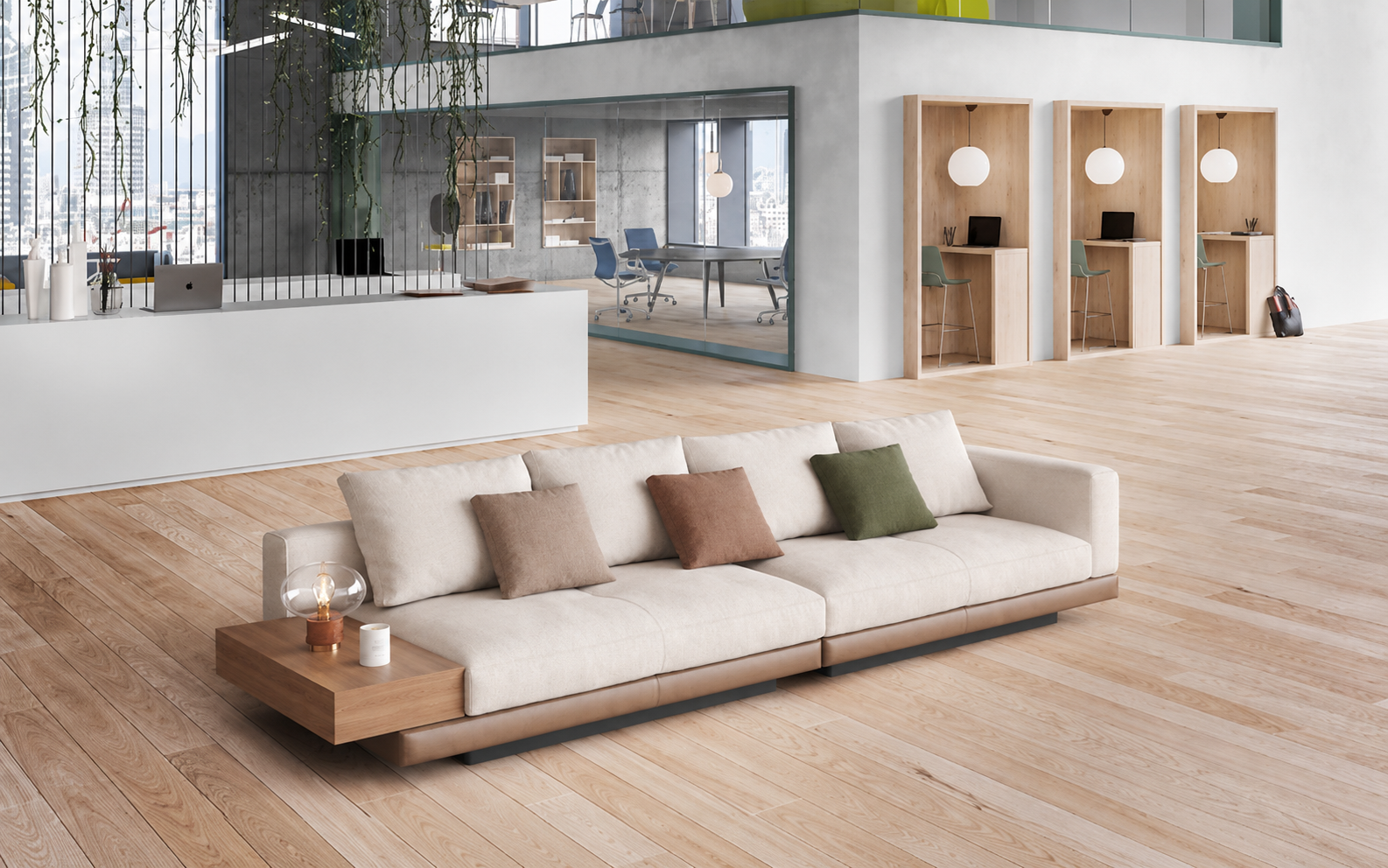 Dùng ghế sofa trong không gian sảnh chờ đẹp