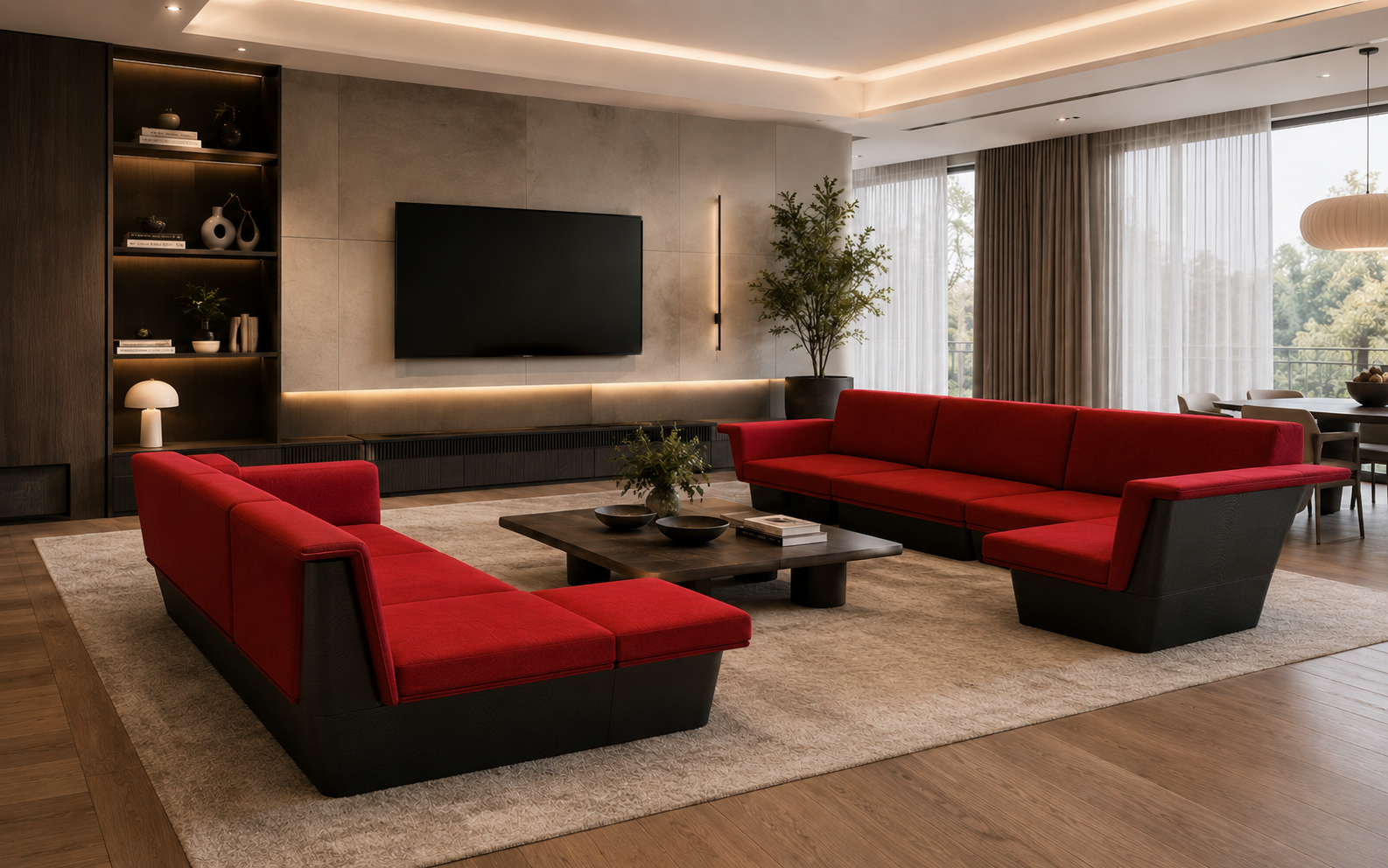 Không gian phòng khách đẹp dùng ghế sofa, dùng ghế sofa 