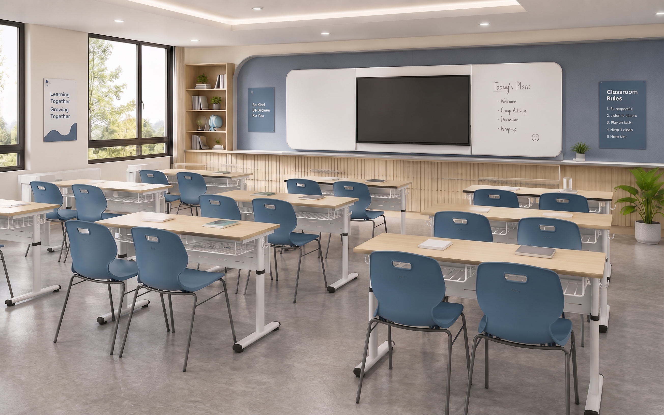 Cho không gian phòng học dùng bàn Smart Zico, Ghế ARC