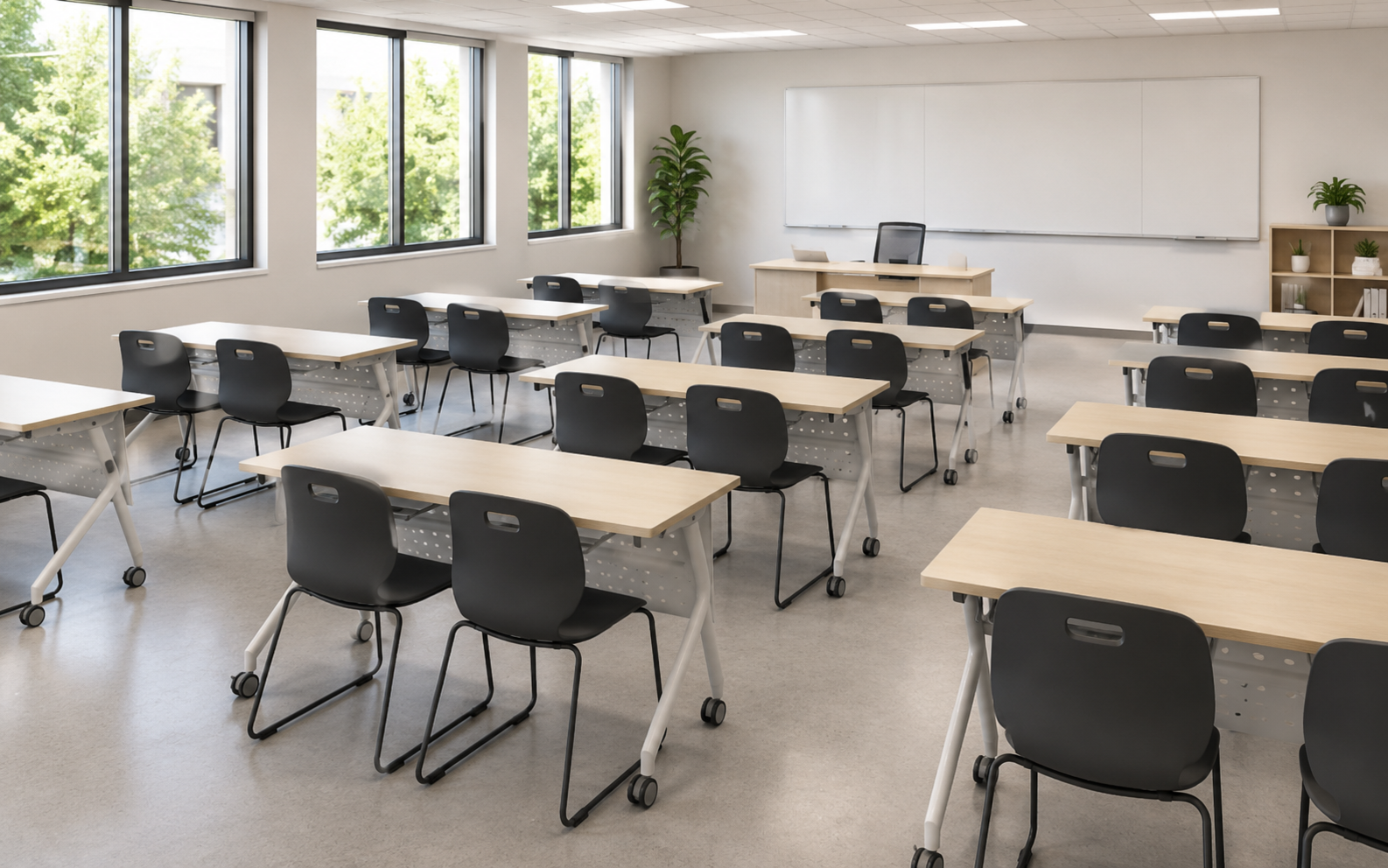 Cho không gian phòng học dùng bàn Desko Ghế ARC 